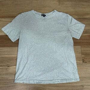 Splendid Women’s Striped Crewneck Tee - White & Gray
